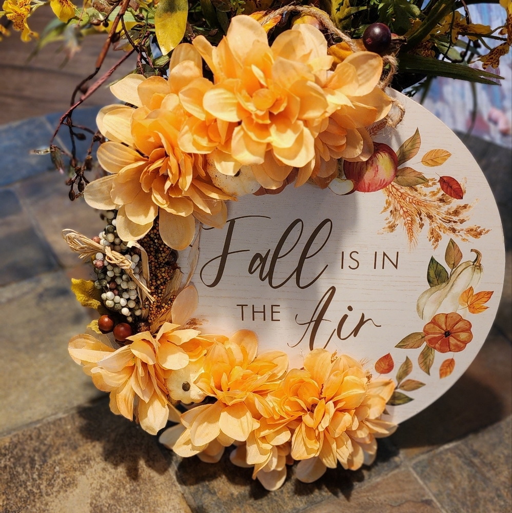 Handmade "fall is in the Air" wall Wreath!